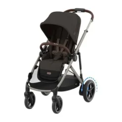 Cybex E-Gazelle S Twin-Kinderwagen Almond Beige / Beige><noscript><img width=