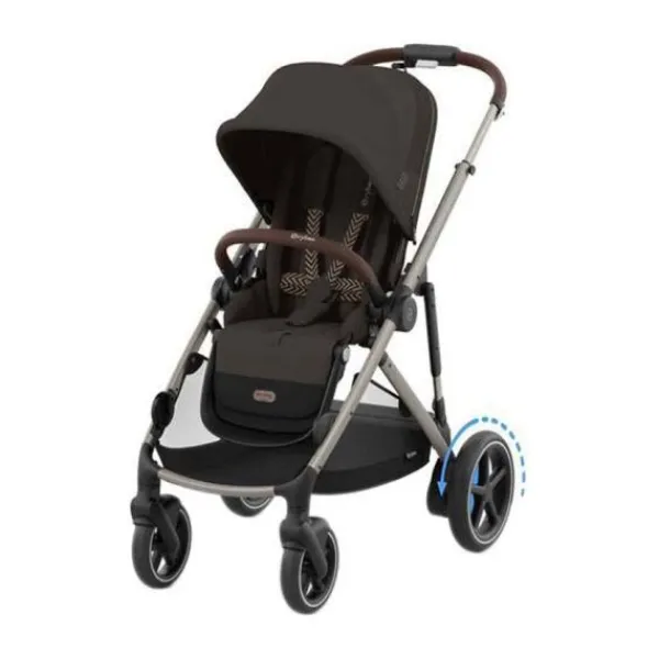 Cybex E-Gazelle S Twin-Kinderwagen Almond Beige / Beige> Uitbreidbare Kinderwagens|Wandelwagens