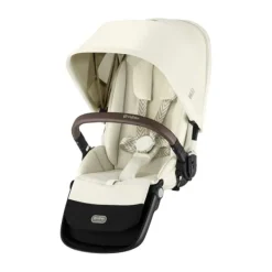 Cybex E-Gazelle S Twin-Kinderwagen Almond Beige / Beige><noscript><img width=
