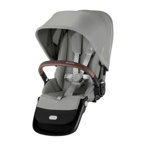Cybex E-Gazelle S Twin-Kinderwagen Almond Beige / Beige> Uitbreidbare Kinderwagens|Wandelwagens
