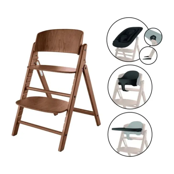 Cybex Kinderstoel Click & Fold Stone Blue - Mid Blue 4 In 1> Houten Kinderstoelen