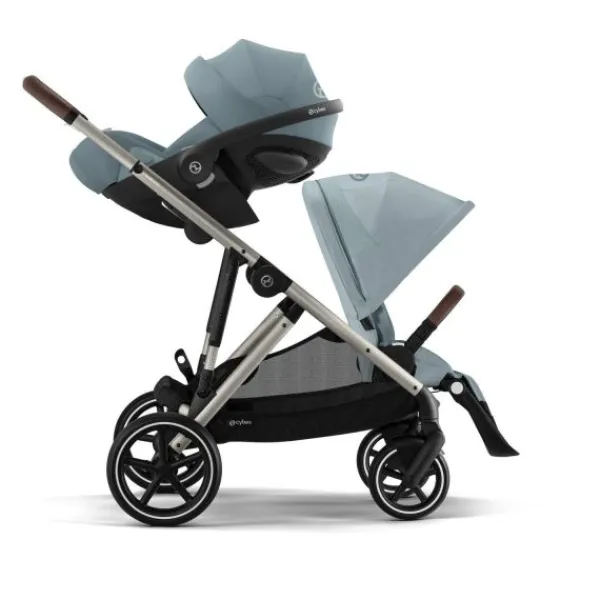 Cybex Kinderwagen Gazelle S Seashell Beige - Light Beige> Tweeling Kinderwagens|Duo Kinderwagens