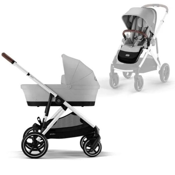 Cybex Kinderwagen Gazelle S Seashell Beige - Light Beige> Tweeling Kinderwagens|Duo Kinderwagens