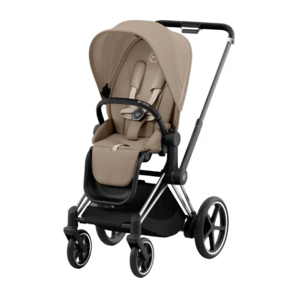 Cybex Kinderwagen 2-in-1 e-Priam 4 Chrome Black / Chrome - Cozy Beige> Wandelwagens|Complete Kinderwagens