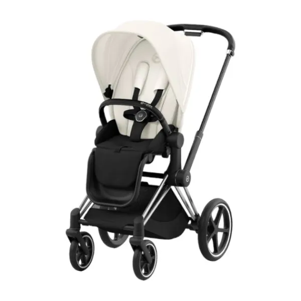 Cybex Kinderwagen 2-in-1 e-Priam 4 Chrome Black / Chrome - Cozy Beige> Wandelwagens|Complete Kinderwagens