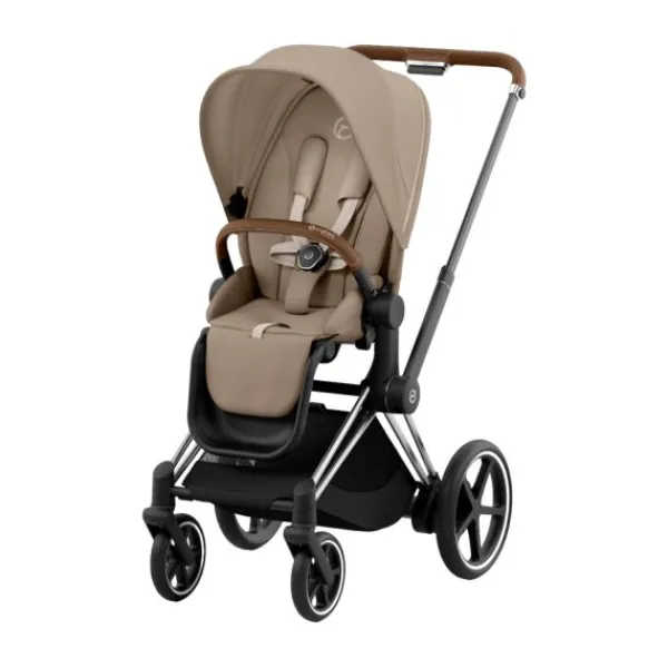 Cybex Kinderwagen 2-in-1 e-Priam 4 Chrome Brown / Chrome - Cozy Beige> Wandelwagens|Complete Kinderwagens