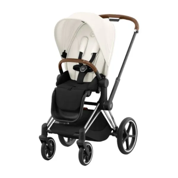 Cybex Kinderwagen 2-in-1 e-Priam 4 Chrome Brown / Chrome - Cozy Beige> Wandelwagens|Complete Kinderwagens
