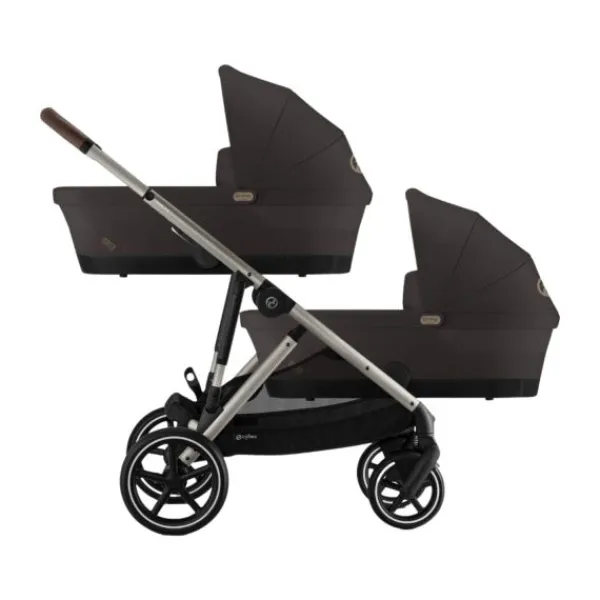 Cybex Tweelingwagen Gazelle S Seashell Beige - Light Beige> Tweeling Kinderwagens|Duo Kinderwagens