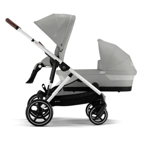 Cybex Tweelingwagen Gazelle S Seashell Beige - Light Beige> Tweeling Kinderwagens|Duo Kinderwagens