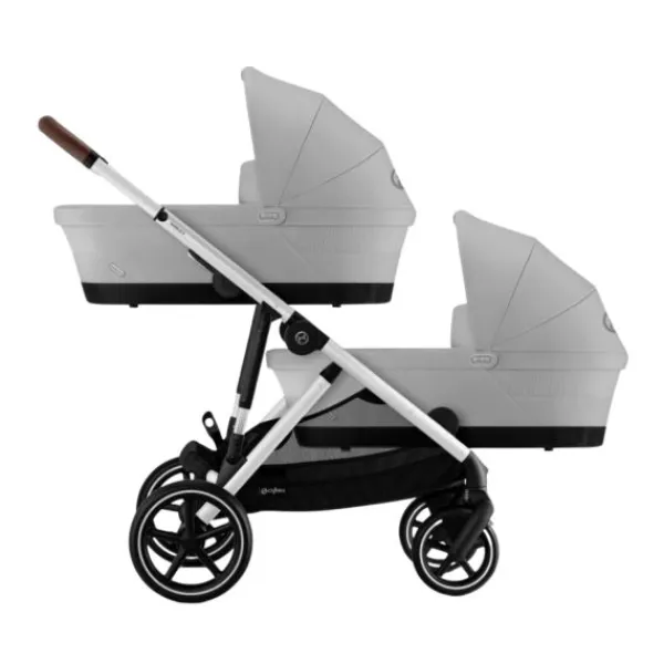Cybex Tweelingwagen Gazelle S Seashell Beige - Light Beige> Tweeling Kinderwagens|Duo Kinderwagens