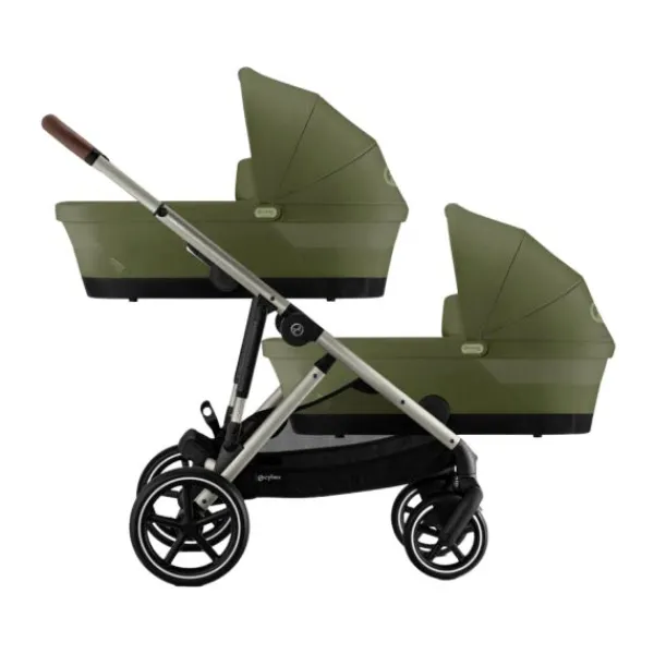 Cybex Tweelingwagen Gazelle S Seashell Beige - Light Beige> Tweeling Kinderwagens|Duo Kinderwagens