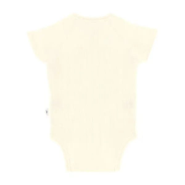 DAY Overslagromper Korte Mouw Rib - Mt. 74/80 - Cream> Rompertjes