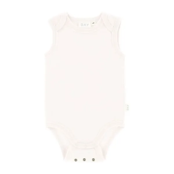 DAY Romper Mouwloos + Grow-Along - Off White - Mt. 50/56> Rompertjes