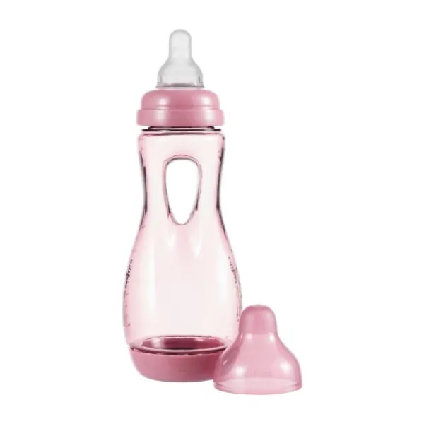 Difrax Handgreepfles Raspberry 240ml> Flessen