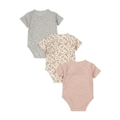 Dirkje Romper Korte Mouw Multi Colour Pink 3-Pack 44><noscript><img width=