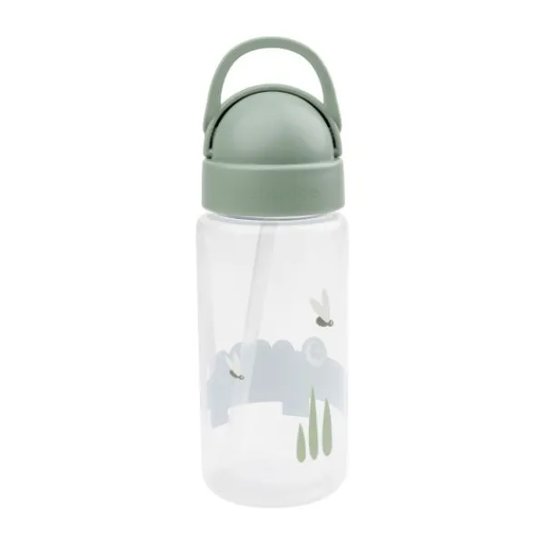 Done By Deer Fles Straw Croco Green> Bekers