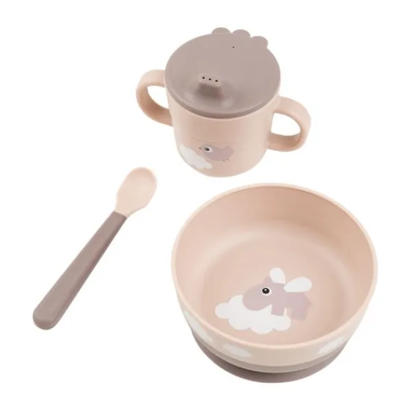 Done By Deer Foodie Cutlery Set Happy Dots Powder> Bekers|Bordjes