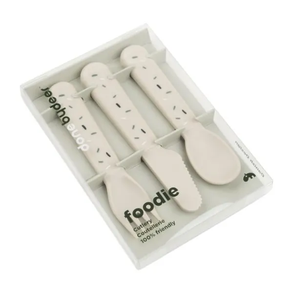 Done By Deer Foodie Cutlery Set Confetti Sand> Bestek