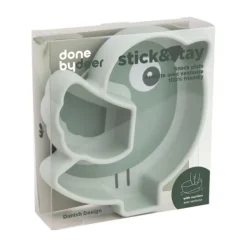 Done By Deer Silicone Stick&Stay Snack Bord Birdee Green><noscript><img width=