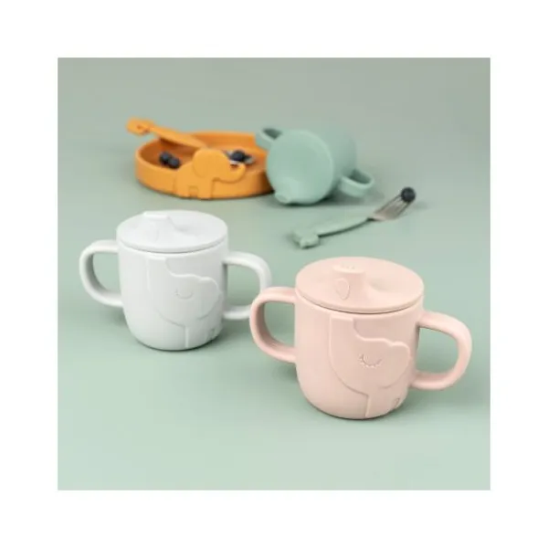 Done By Deer Spout Cup Peekaboo Elphee Blue> Bekers