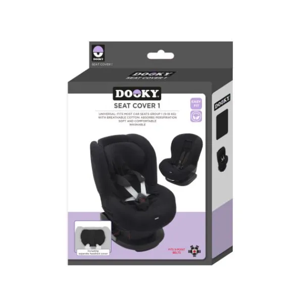 Dooky Seat Cover 1+ Black Uni> Accessoires Autostoel