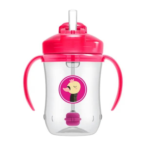 Dr. Brown's Beker Cheers 360 Roze Met Print 200ml> Bekers
