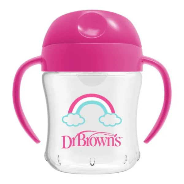 Dr. Brown's Beker Cheers 360 Roze Met Print 200ml> Bekers