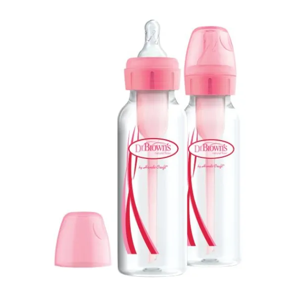 Dr. Brown's Fles Standaard Hals Options+ Roze 250ml 2-Pack> Flessen