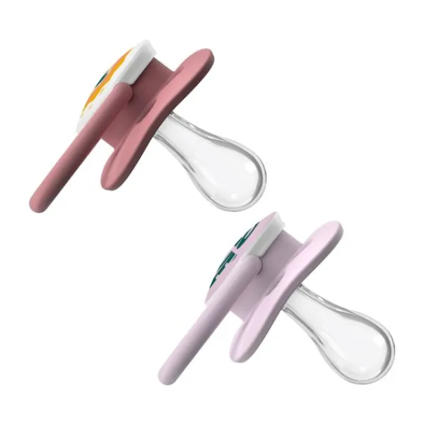 Dr. Brown's Fopspeen Roze/Grijs Fase 1 2-Pack> Fopspenen 0-6 Maanden