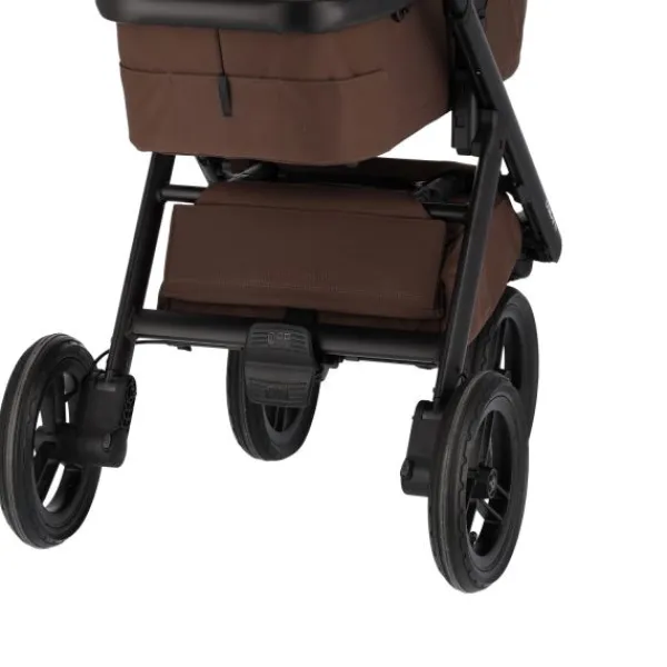 Dubatti One E6 Kinderwagen 2-in-1 - Black / Walnut Brown> Uitbreidbare Kinderwagens|Wandelwagens