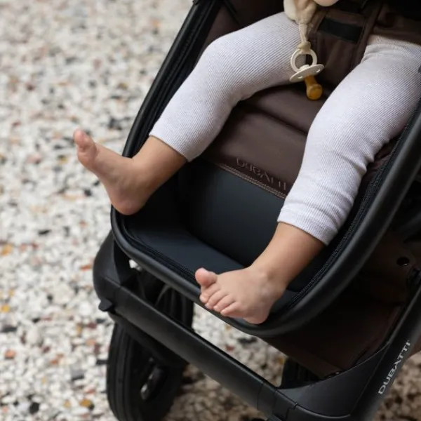 Dubatti One E6 Kinderwagen 2-in-1 - Black / Walnut Brown> Uitbreidbare Kinderwagens|Wandelwagens