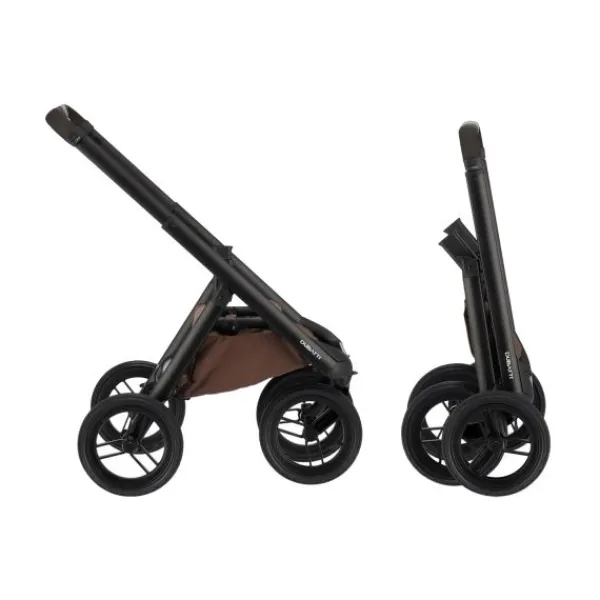 Dubatti One E6 Kinderwagen 2-in-1 - Black / Walnut Brown> Uitbreidbare Kinderwagens|Wandelwagens