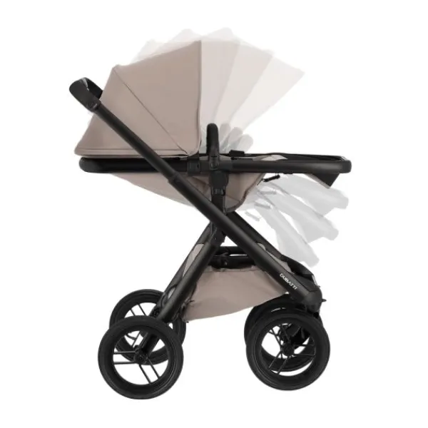 Dubatti One E6 Kinderwagen 2-in-1 - Black / Walnut Brown> Uitbreidbare Kinderwagens|Wandelwagens