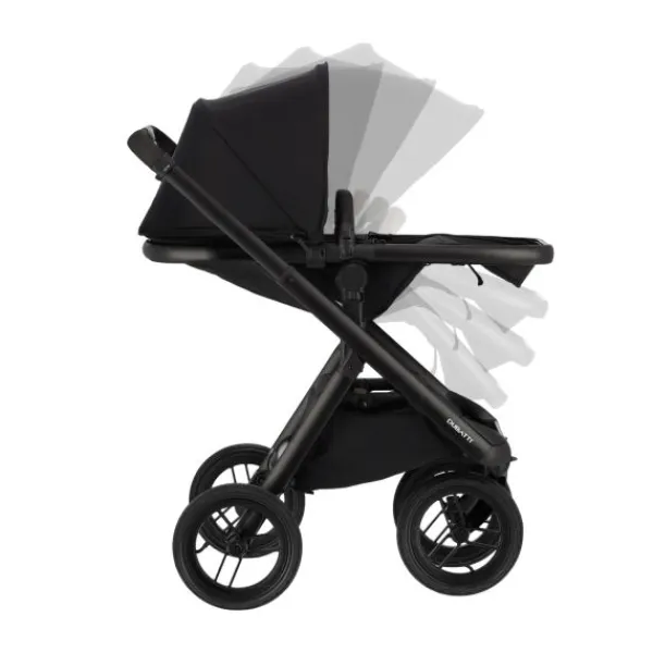 Dubatti One E6 Kinderwagen 2-in-1 - Black / Walnut Brown> Uitbreidbare Kinderwagens|Wandelwagens