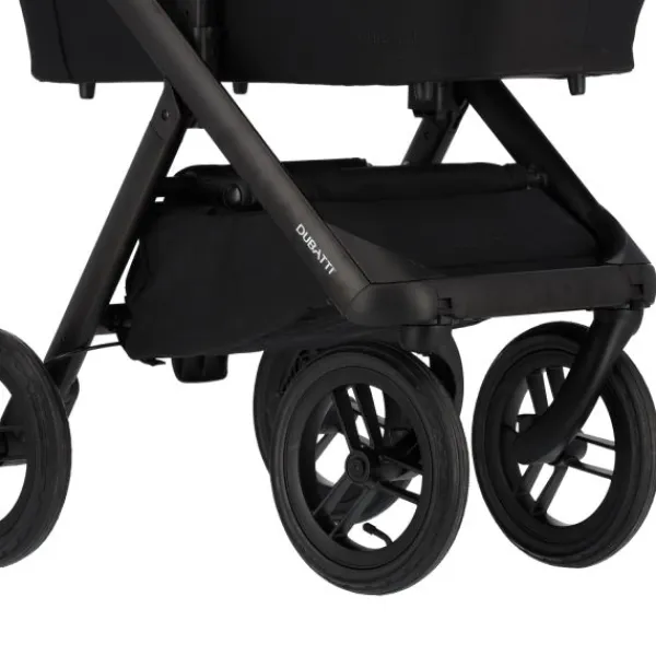 Dubatti One E6 Kinderwagen 2-in-1 - Black / Walnut Brown> Uitbreidbare Kinderwagens|Wandelwagens