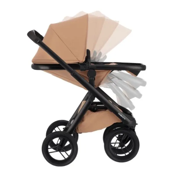 Dubatti One E6 Kinderwagen 2-in-1 - Black / Walnut Brown> Uitbreidbare Kinderwagens|Wandelwagens