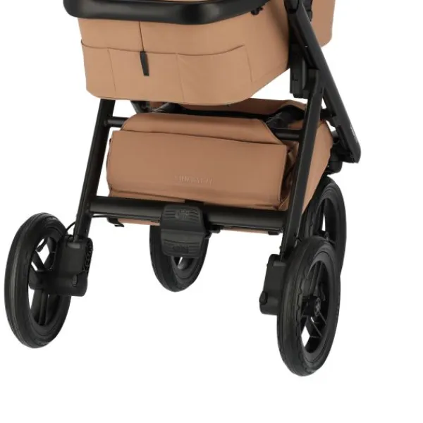 Dubatti One E6 Kinderwagen 2-in-1 - Black / Walnut Brown> Uitbreidbare Kinderwagens|Wandelwagens