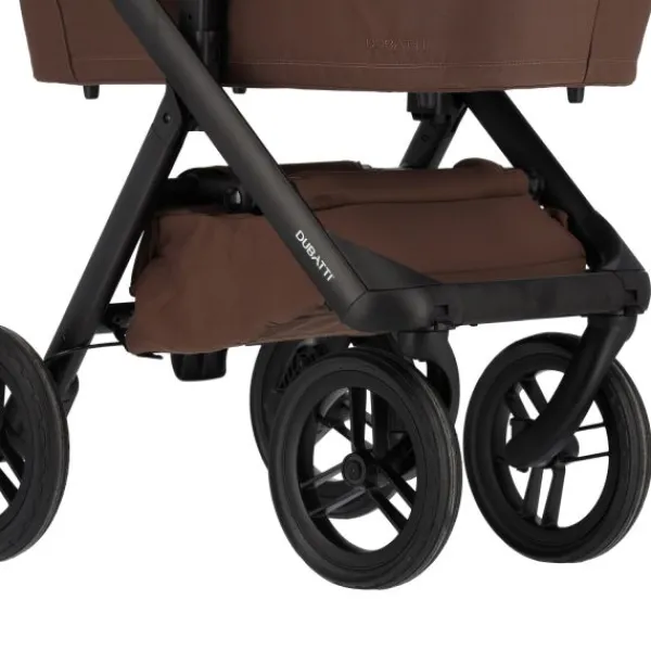 Dubatti One E6 Kinderwagen 2-in-1 - Black / Walnut Brown> Uitbreidbare Kinderwagens|Wandelwagens