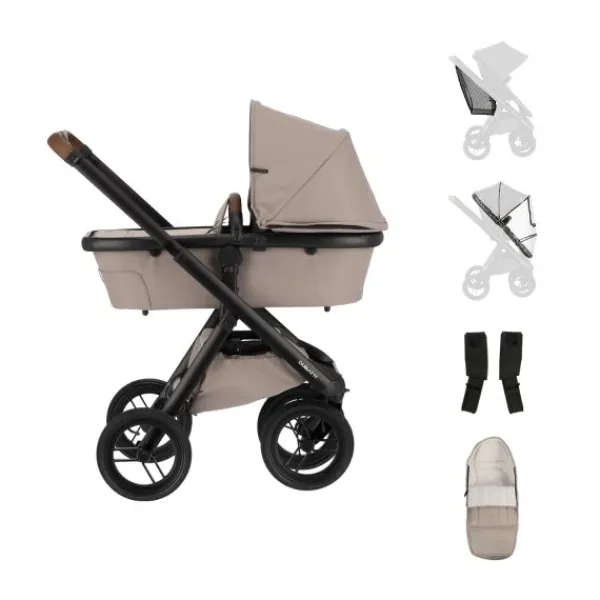 Dubatti One E6 Kinderwagen 2-in-1 - Dark Brown / Walnut Brown> Uitbreidbare Kinderwagens|Wandelwagens