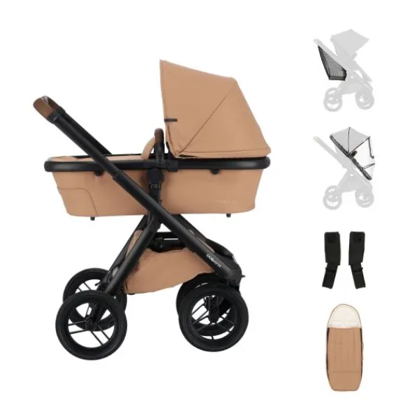 Dubatti One E6 Kinderwagen 2-in-1 - Dark Brown / Walnut Brown> Uitbreidbare Kinderwagens|Wandelwagens