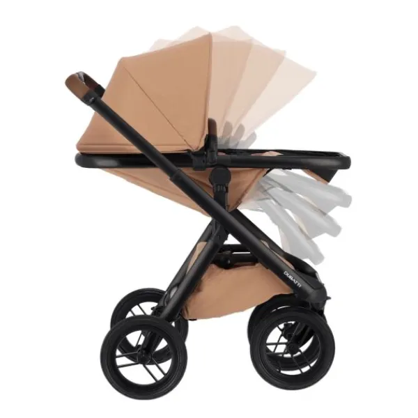Dubatti One E6 Kinderwagen 2-in-1 - Dark Brown / Walnut Brown> Uitbreidbare Kinderwagens|Wandelwagens