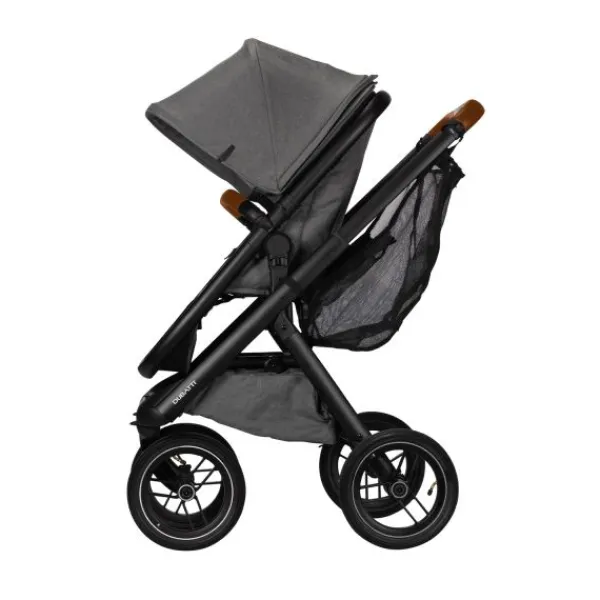 Dubatti One E5 Kinderwagen 2-in-1 Grey Frame Black/Cognac> Wandelwagens|Complete Kinderwagens
