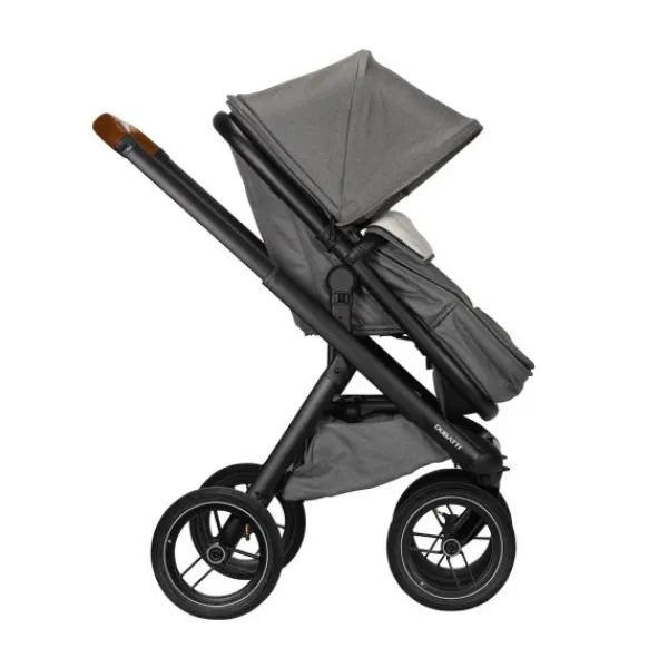 Dubatti One E5 Kinderwagen 2-in-1 Grey Frame Black/Cognac> Wandelwagens|Complete Kinderwagens