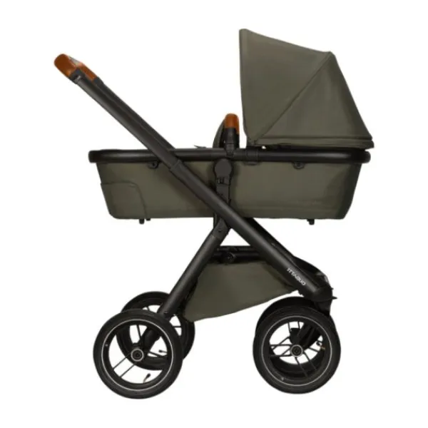 Dubatti One E5 Kinderwagen 2-in-1 Grey Frame Black/Cognac> Wandelwagens|Complete Kinderwagens