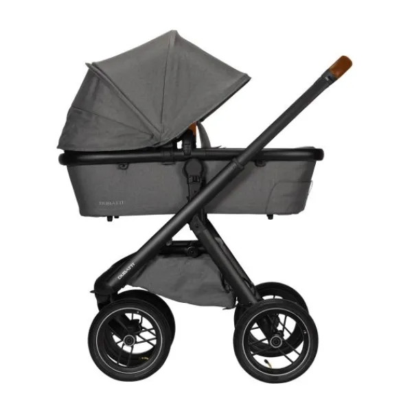 Dubatti One E5 Kinderwagen 2-in-1 Grey Frame Black/Cognac> Wandelwagens|Complete Kinderwagens