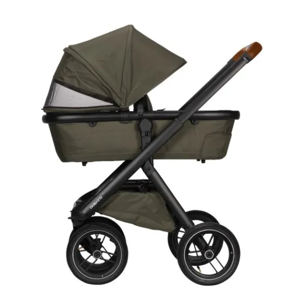 Dubatti One E5 Kinderwagen 2-in-1 Grey Frame Black/Cognac> Wandelwagens|Complete Kinderwagens