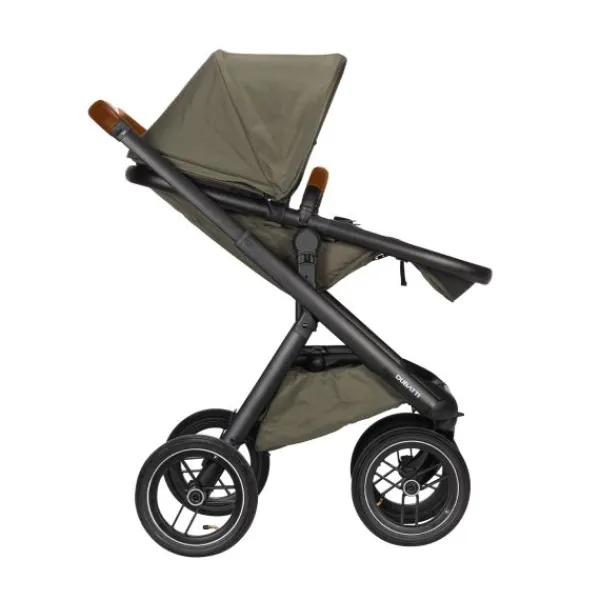 Dubatti One E5 Kinderwagen 2-in-1 Grey Frame Black/Cognac> Wandelwagens|Complete Kinderwagens
