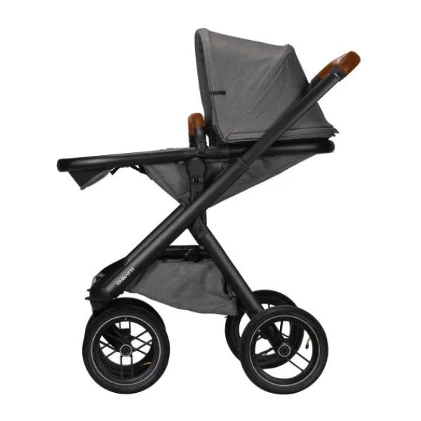 Dubatti One E5 Kinderwagen 2-in-1 Grey Frame Black/Cognac> Wandelwagens|Complete Kinderwagens