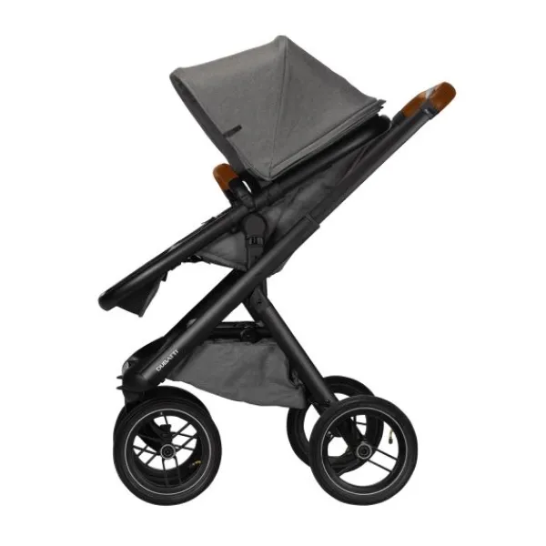Dubatti One E5 Kinderwagen 2-in-1 Grey Frame Black/Cognac> Wandelwagens|Complete Kinderwagens