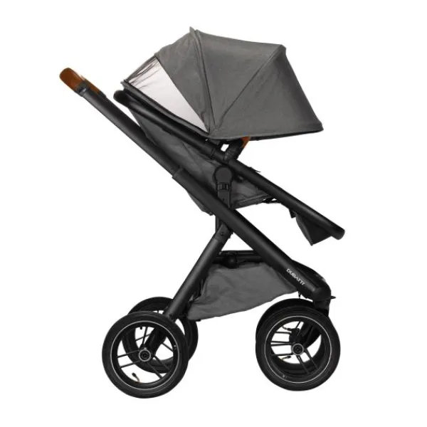 Dubatti One E5 Kinderwagen 2-in-1 Grey Frame Black/Cognac> Wandelwagens|Complete Kinderwagens